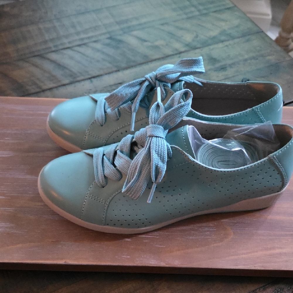 Dansko Women's Perforated Sneakers - Soft Blue